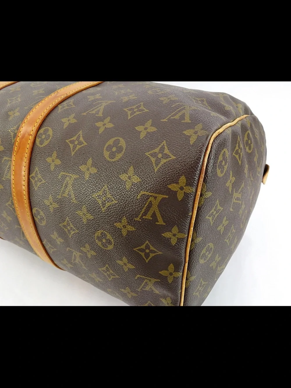 Louis Vuitton Monogram Canvas Duffel with Tan Leather Trim